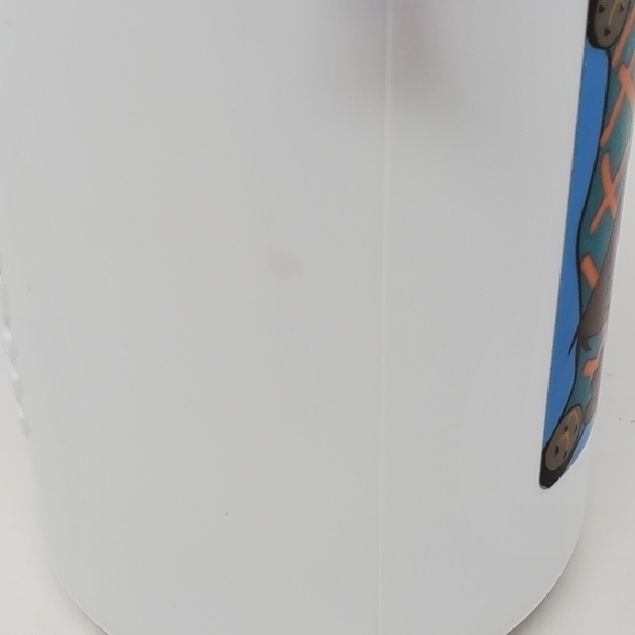 VINTAGE 1997 WARNER BROS TASMANIAN DEVIL WHITE THERMOS LOONEY TUNES CARTOONS - Picture 8 of 12